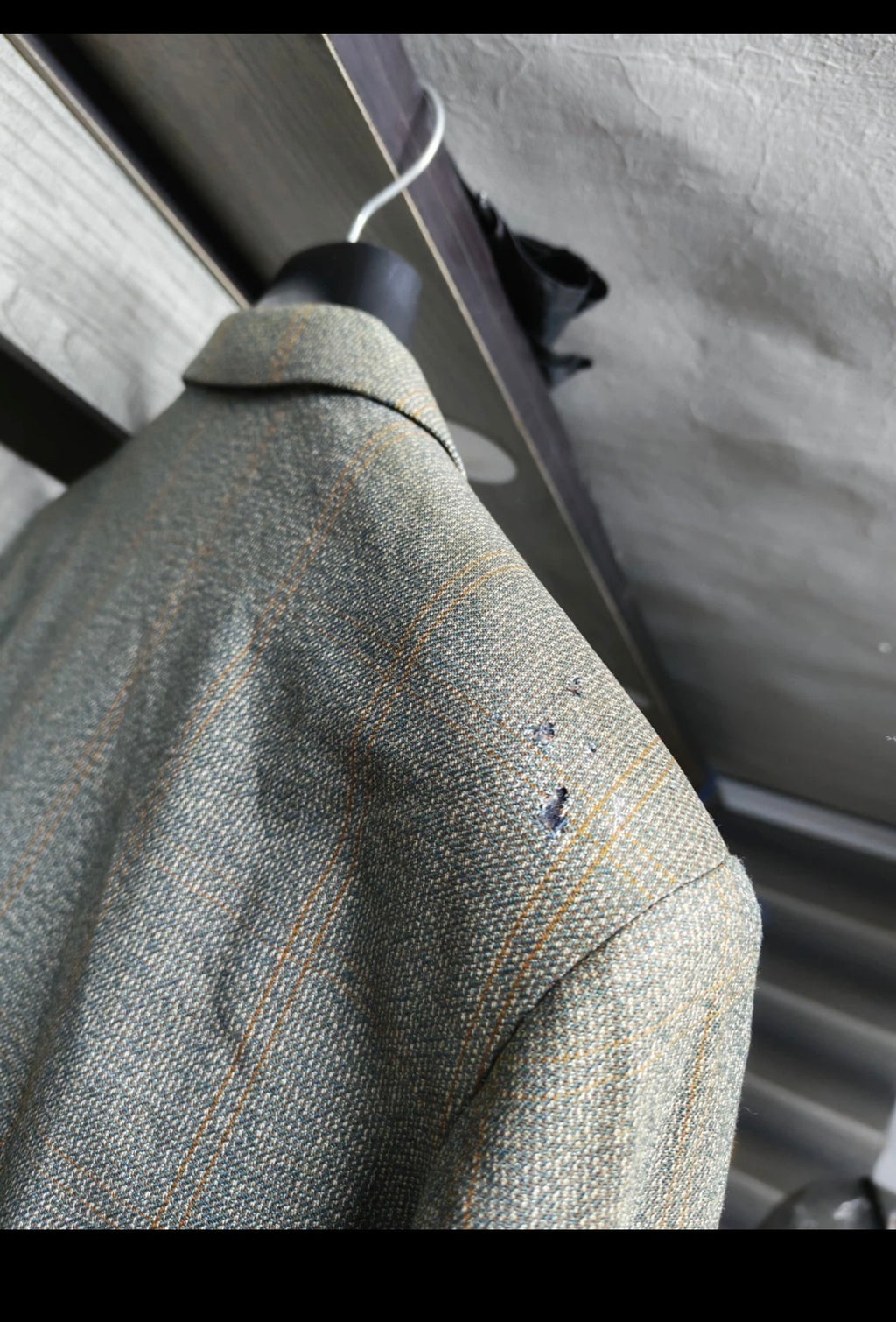 1950s Vintage all worsted wool double breasted gangster windowpane suit 40R