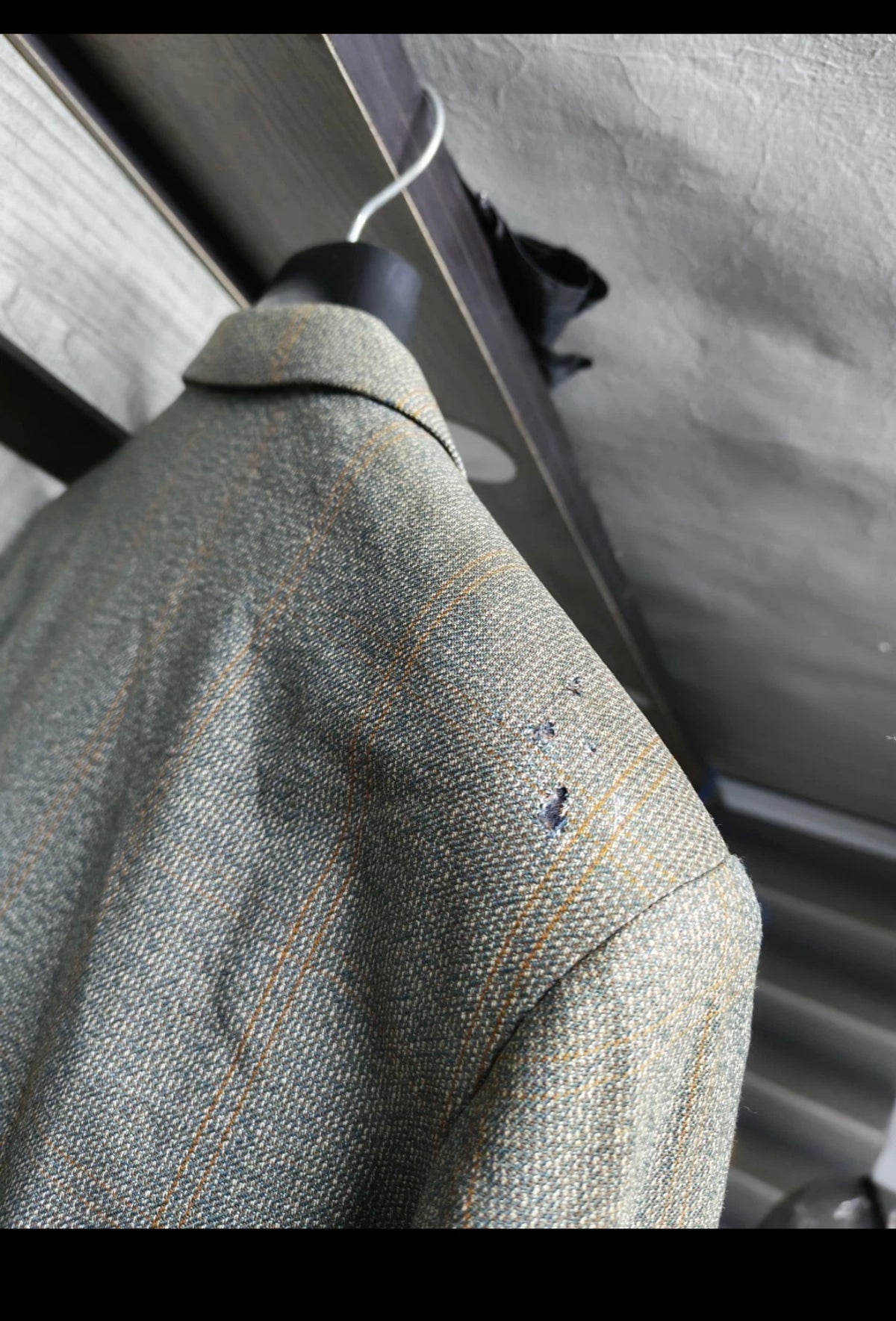 1950s Vintage all worsted wool double breasted gangster windowpane suit 40R