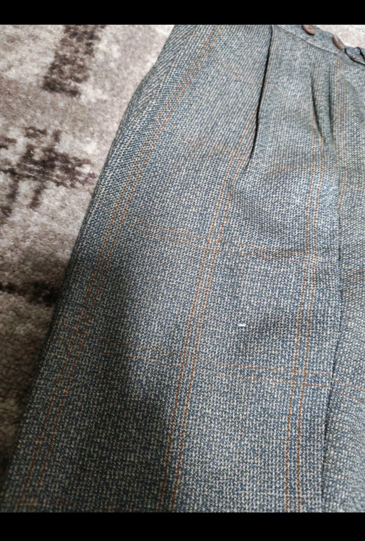 1950s Vintage all worsted wool double breasted gangster windowpane suit 40R