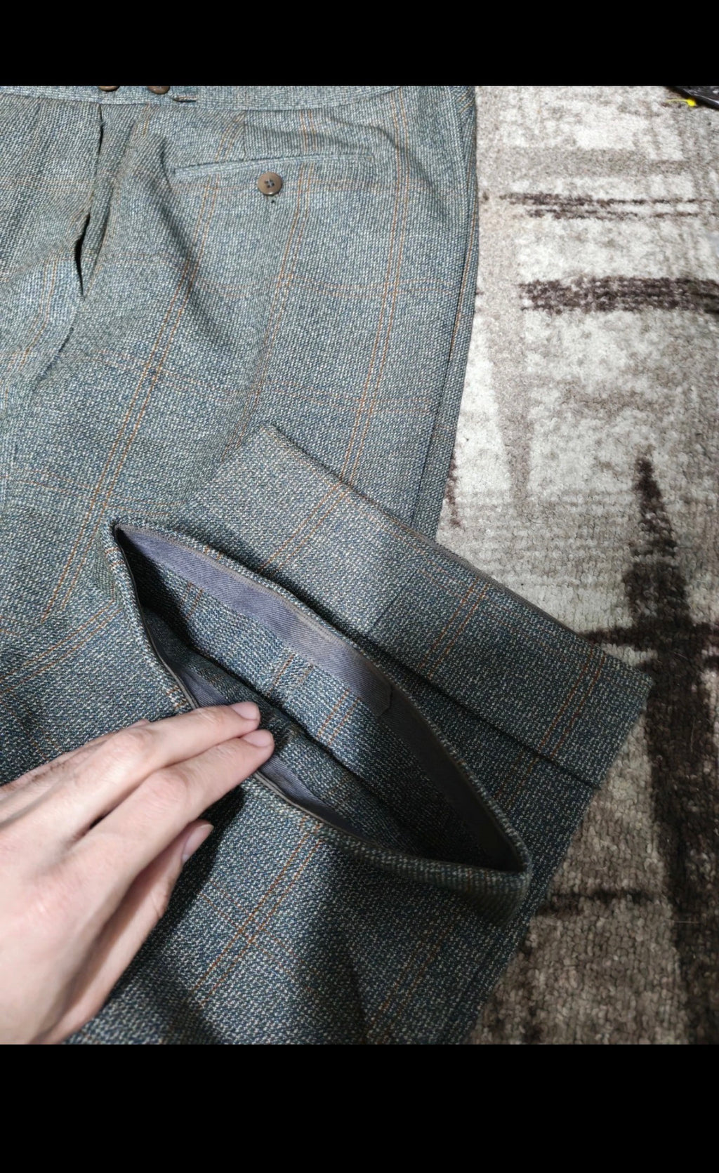 1950s Vintage all worsted wool double breasted gangster windowpane suit 40R