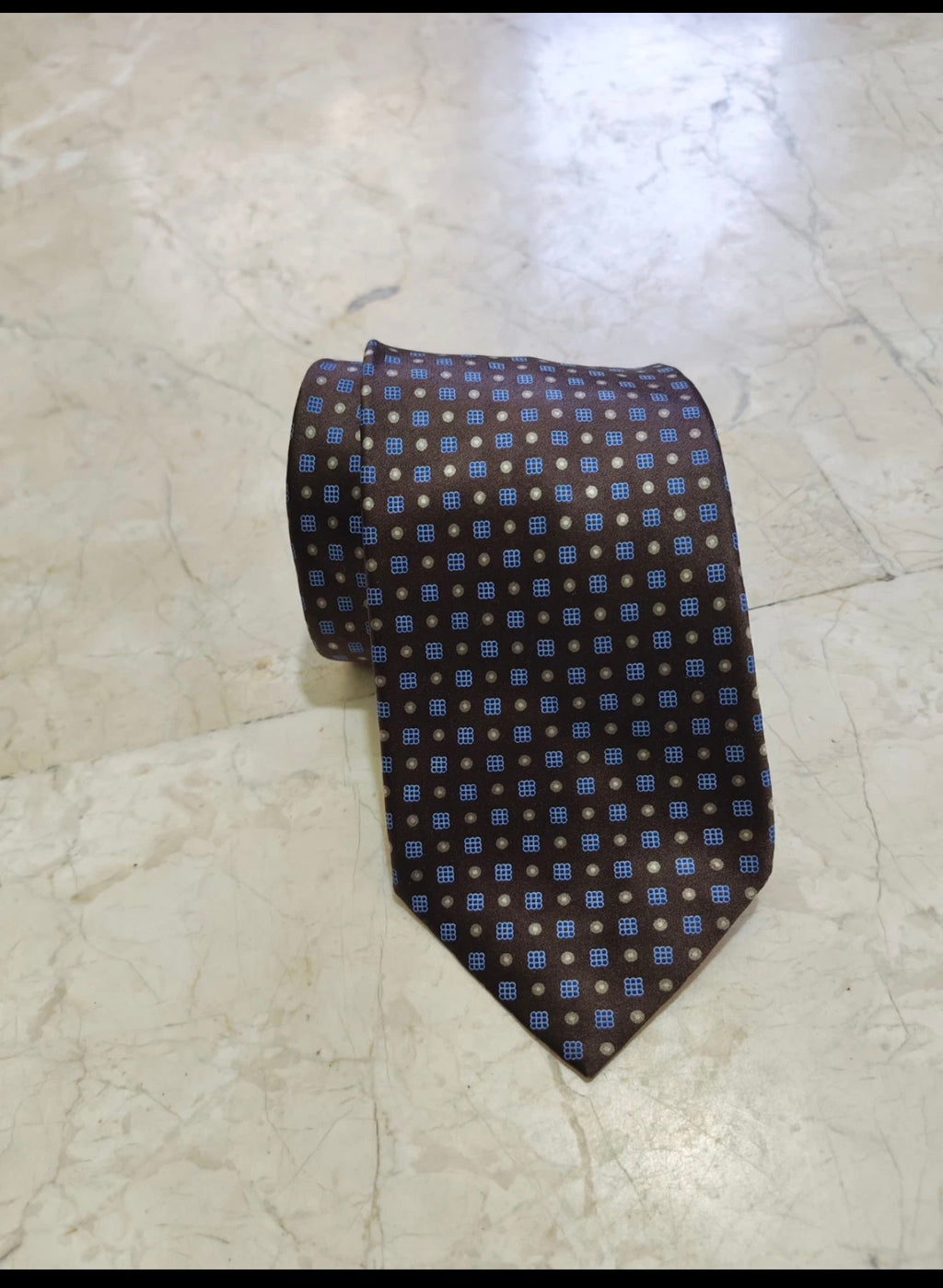 Vintage Ermenegildo Zegna classic 100% all silk Retro luxury geometric neck tie