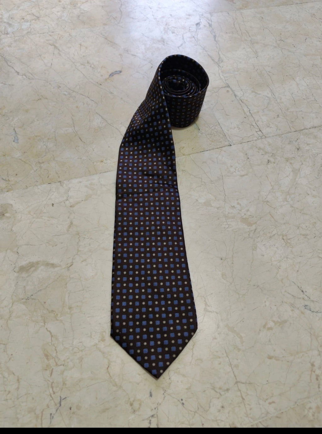 Vintage Ermenegildo Zegna classic 100% all silk Retro luxury geometric neck tie
