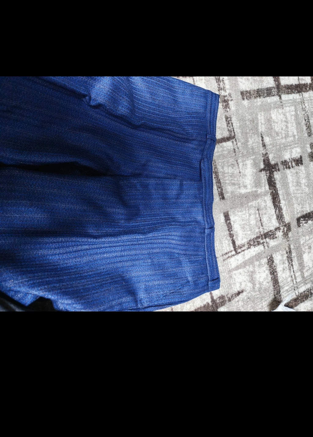 1970s vintage all worsted wool classic royal blue 2 button striped suit 44R