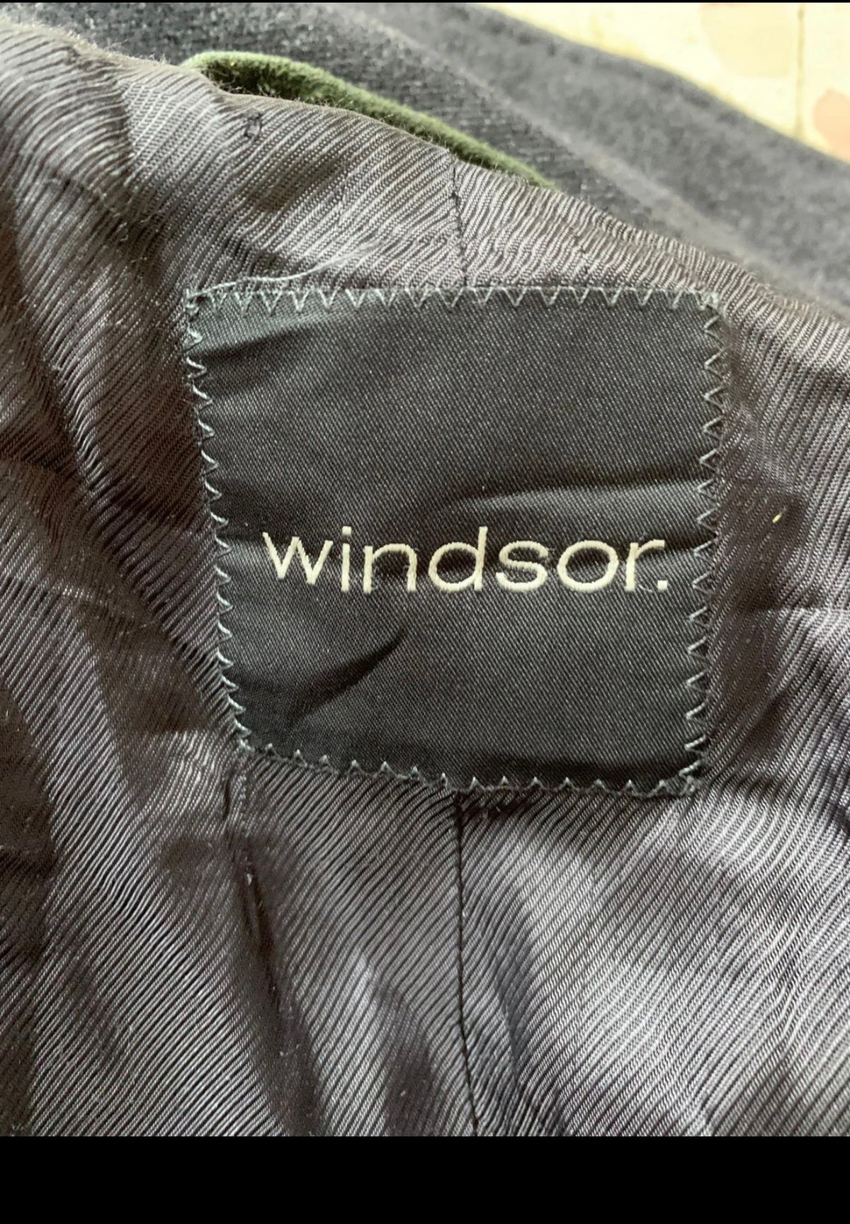 Vintage Windsor wool angora cashmere classic charcoal over coat 42R