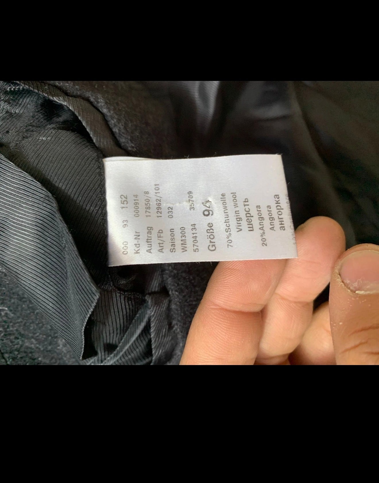 Vintage Windsor wool angora cashmere classic charcoal over coat 42R