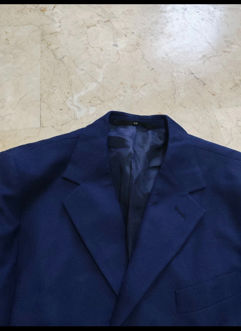 1970s Vintage all worsted wool classic navy striped 3 button suit 40S 40R