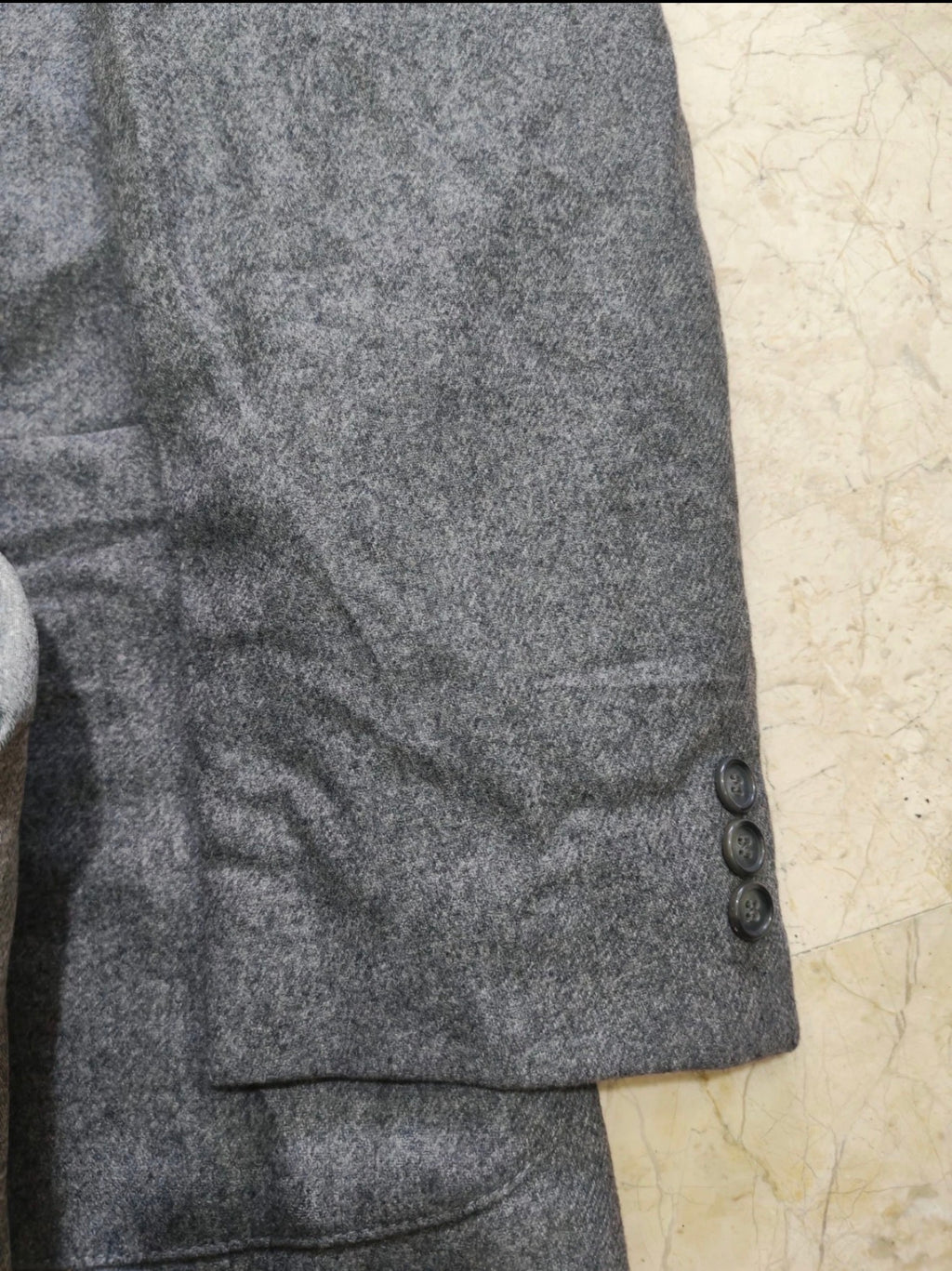 1980s Vintage woollen wool double breasted gray classic jacket blazer 38R 38L
