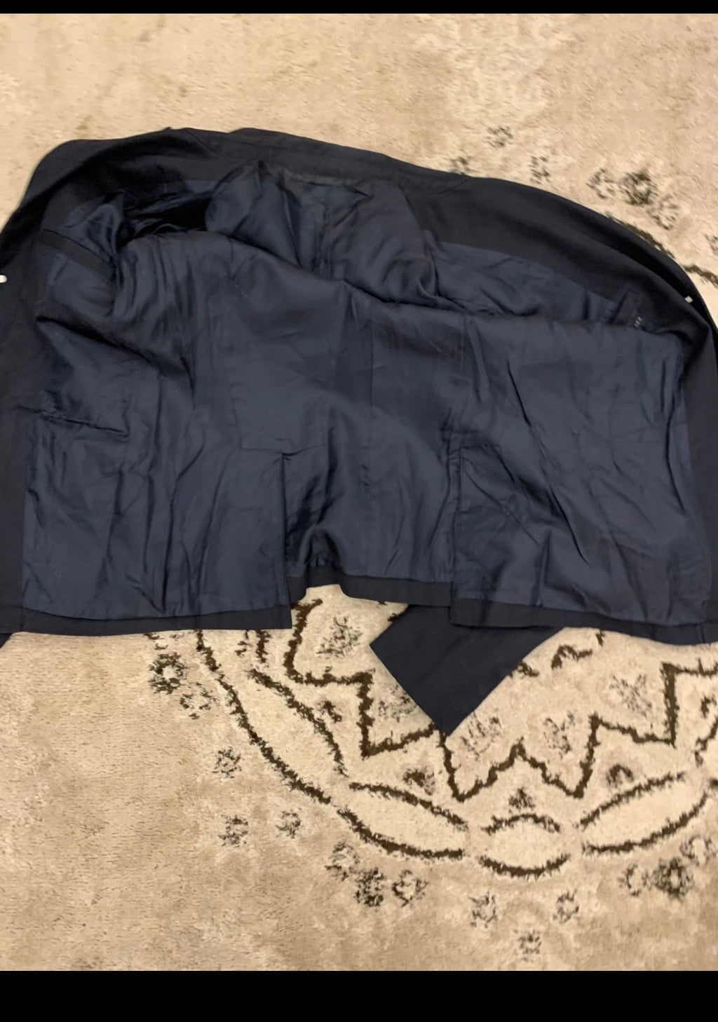 Classic Brian Dales Cotton Ramie dark navy jacket blazer 38R 38L