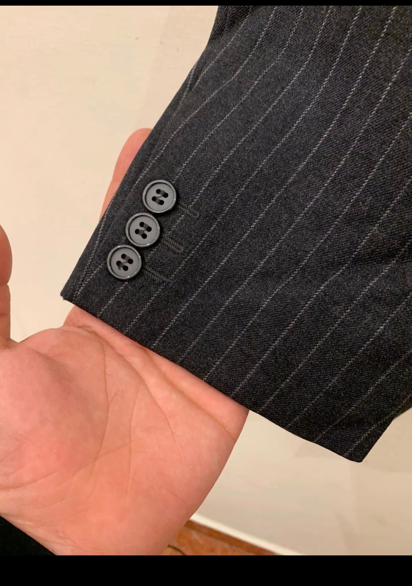 Vintage Gieves & Hawkes pure wool double breasted charcoal jacket sport coat 38R