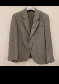 Vintage pure wool tweed glen check grayish hunting jacket blazer 44R 44L