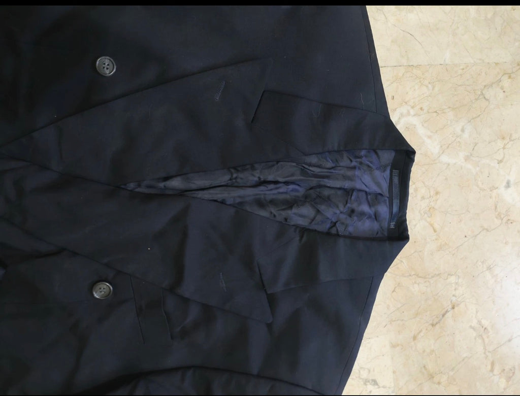Vintage Daniel Hechter super 100s pure wool double breasted navy suit 40R
