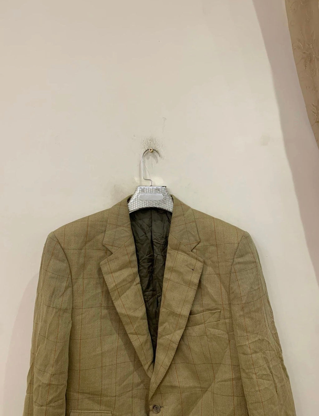 Vintage Eduard Dressler wool Windowpane hunting jacket blazer 42R