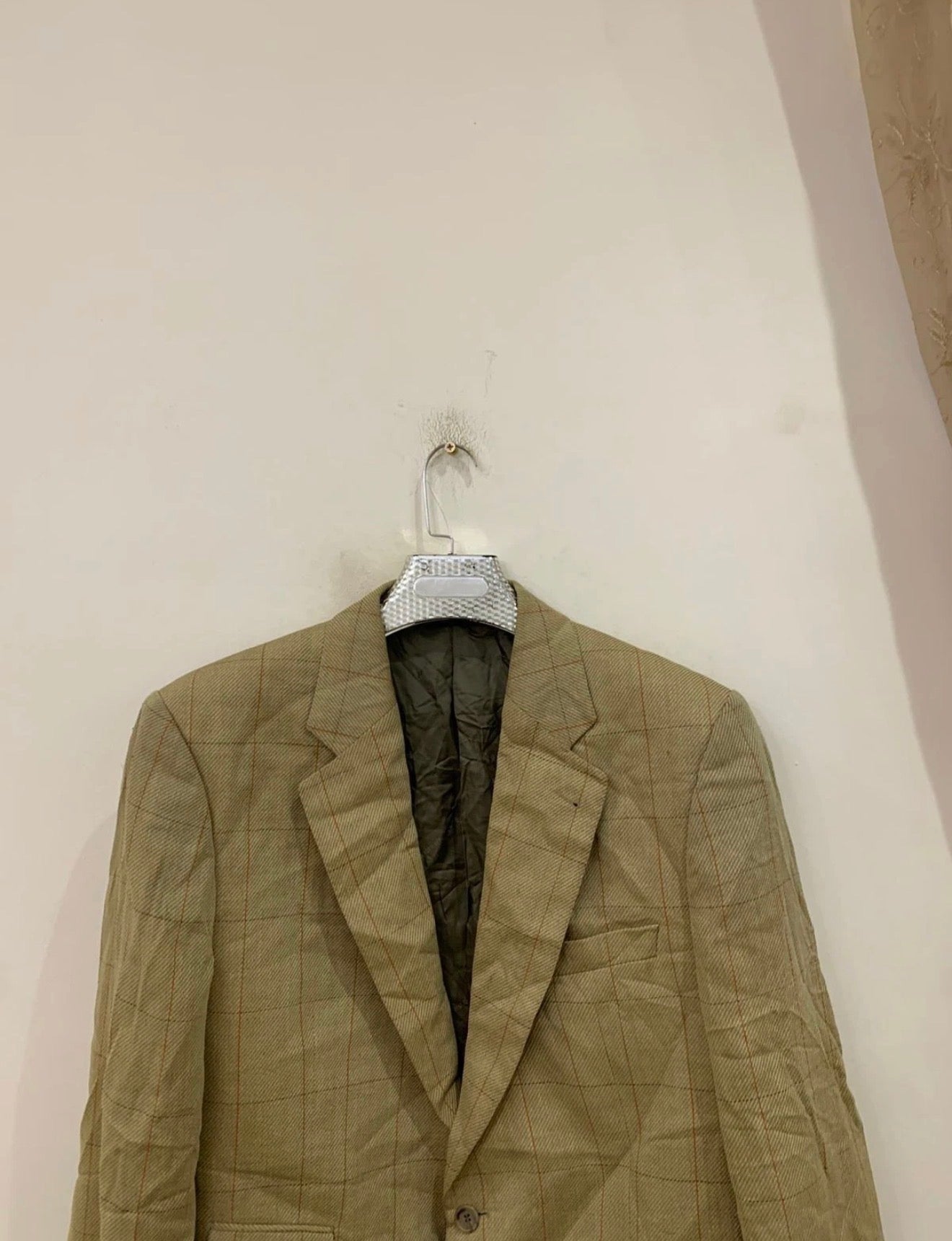 Vintage Eduard Dressler wool Windowpane hunting jacket blazer 42R