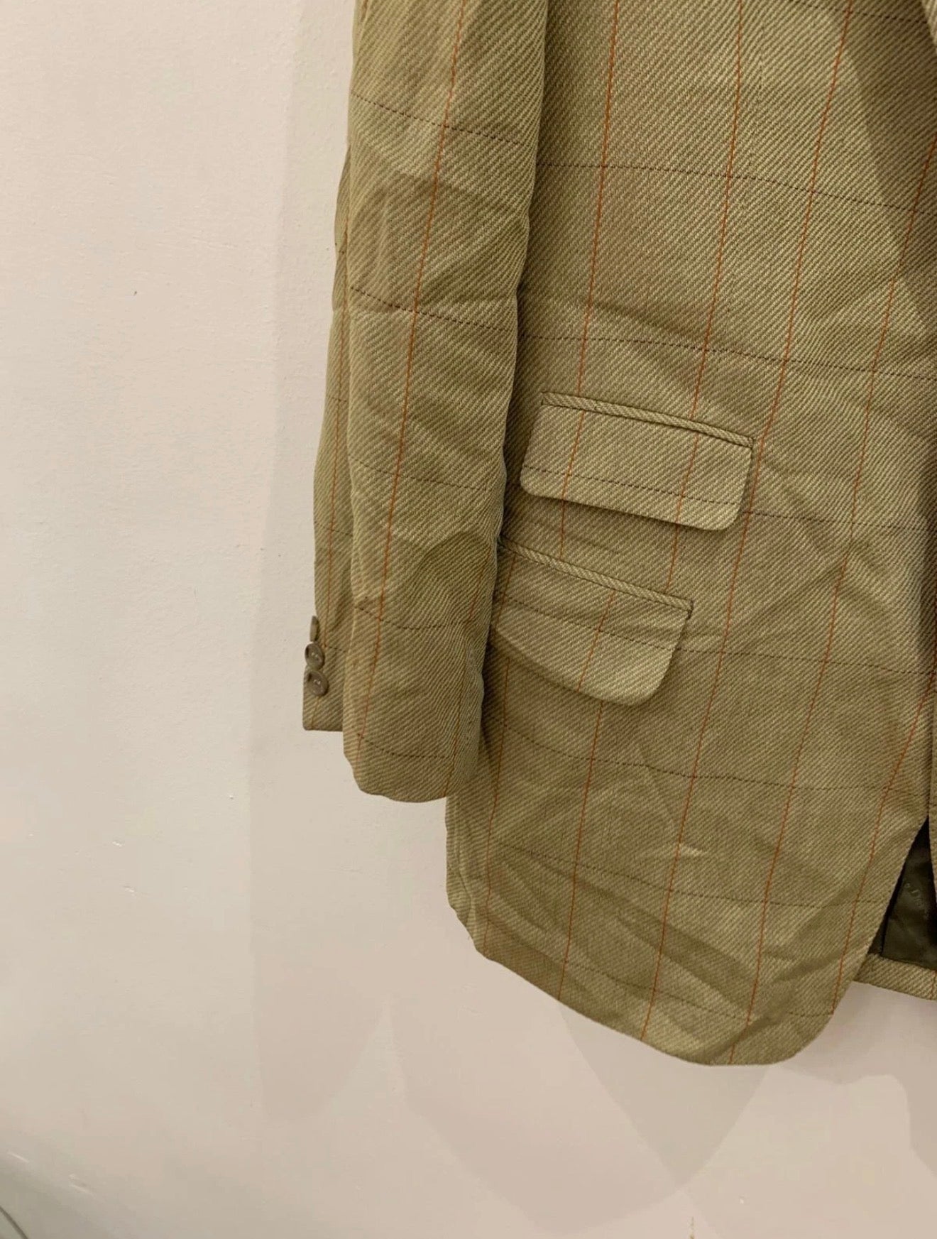 Vintage Eduard Dressler wool Windowpane hunting jacket blazer 42R