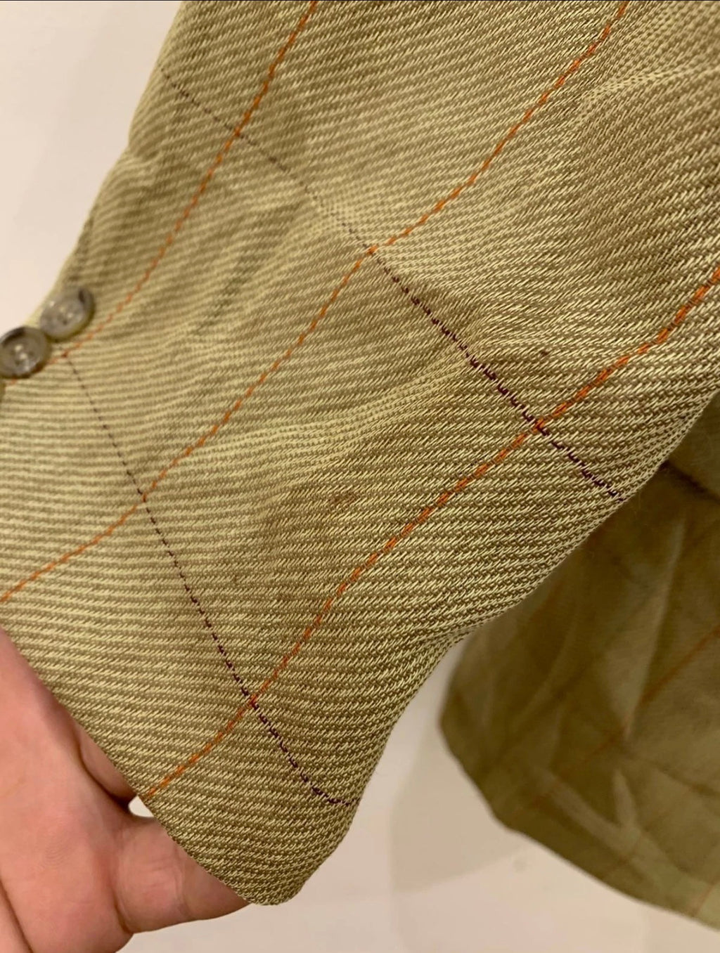 Vintage Eduard Dressler wool Windowpane hunting jacket blazer 42R