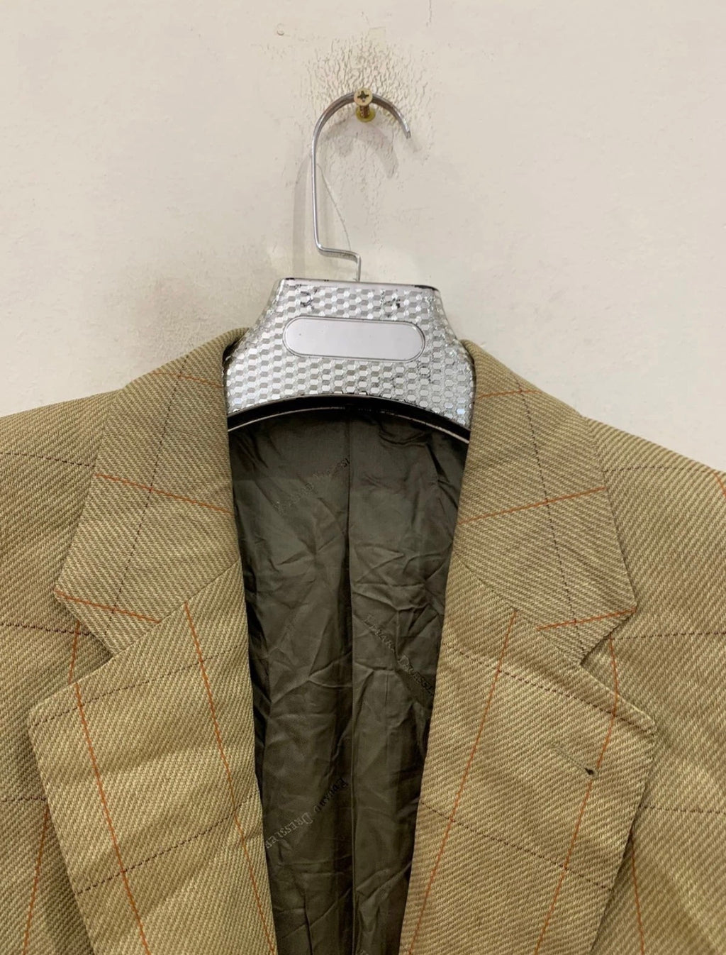 Vintage Eduard Dressler wool Windowpane hunting jacket blazer 42R