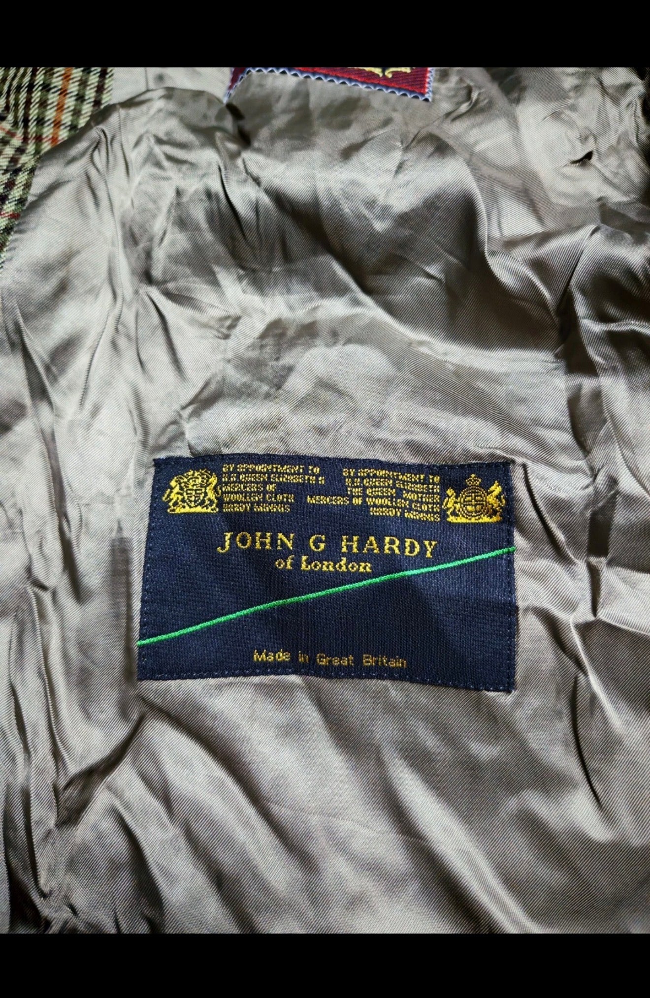 Vintage classic all worsted wool Windowpane hunting jacket blazer 42R 42S