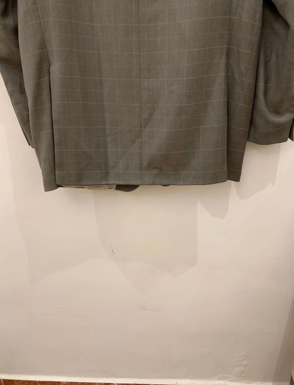Vintage Daniel Hechter super 100s pure wool Windowpane green suit 44L