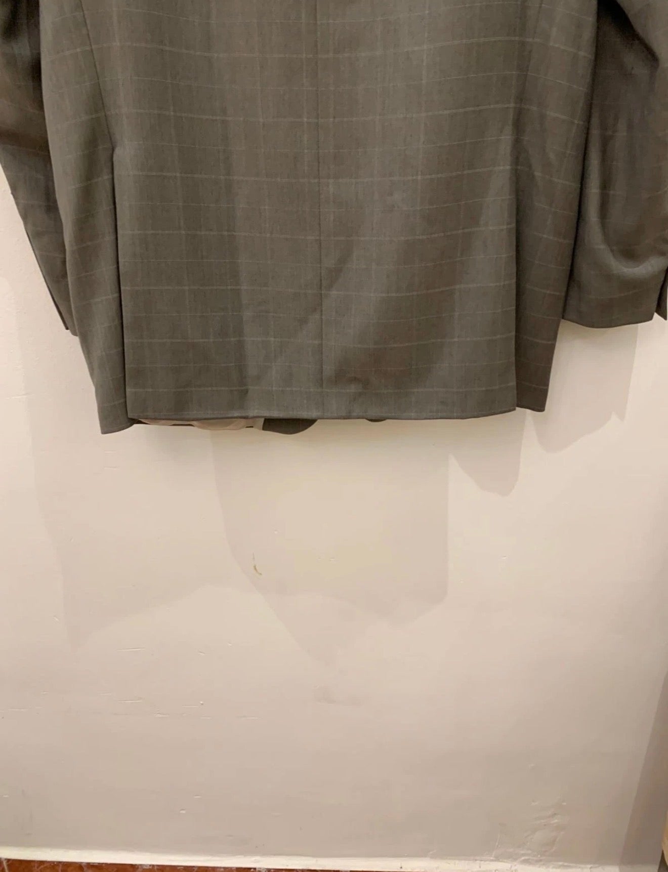 Vintage Daniel Hechter super 100s pure wool Windowpane green suit 44L