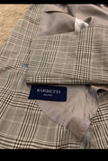 Barbetti Milano Wool Silk Ermenegildo Zegna glen check jacket blazer 36R 36S