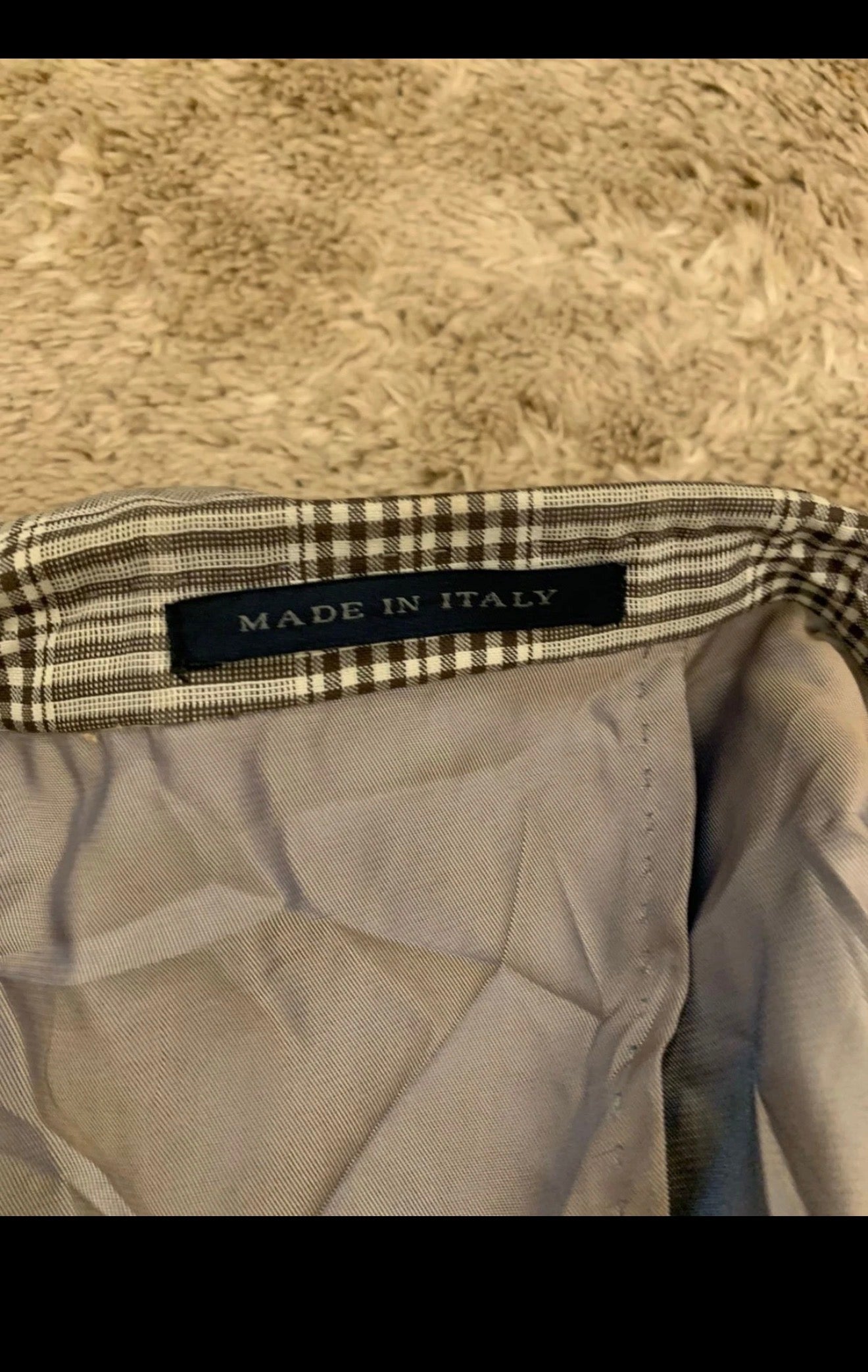 Barbetti Milano Wool Silk Ermenegildo Zegna glen check jacket blazer 36R 36S