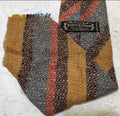 Vintage classic 100% pure wool handwoven Tweed Retro striped neck tie