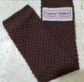 mens vintage classic 100% pure wool luxury square cut knitted brown neck tie