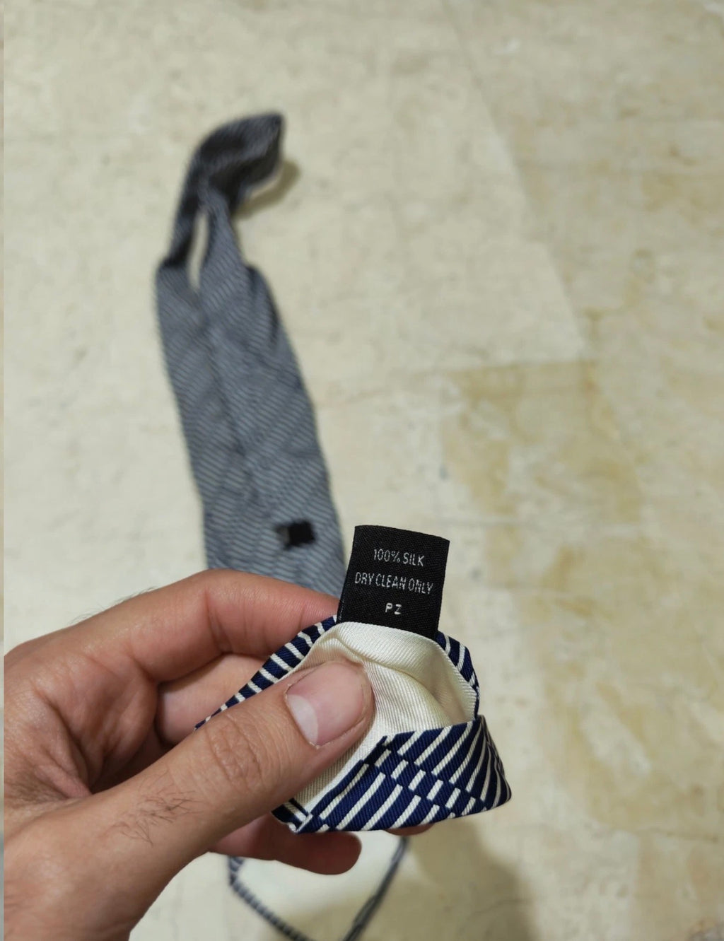Vintage Dunhill classic 100% silk fancy Retro navy camouflage stripes neck tie