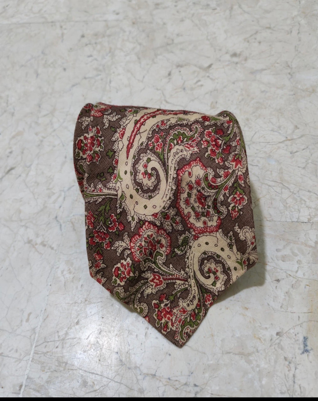 Vintage Polo Ralph Lauren 100% Linen luxury paisley classic neck tie