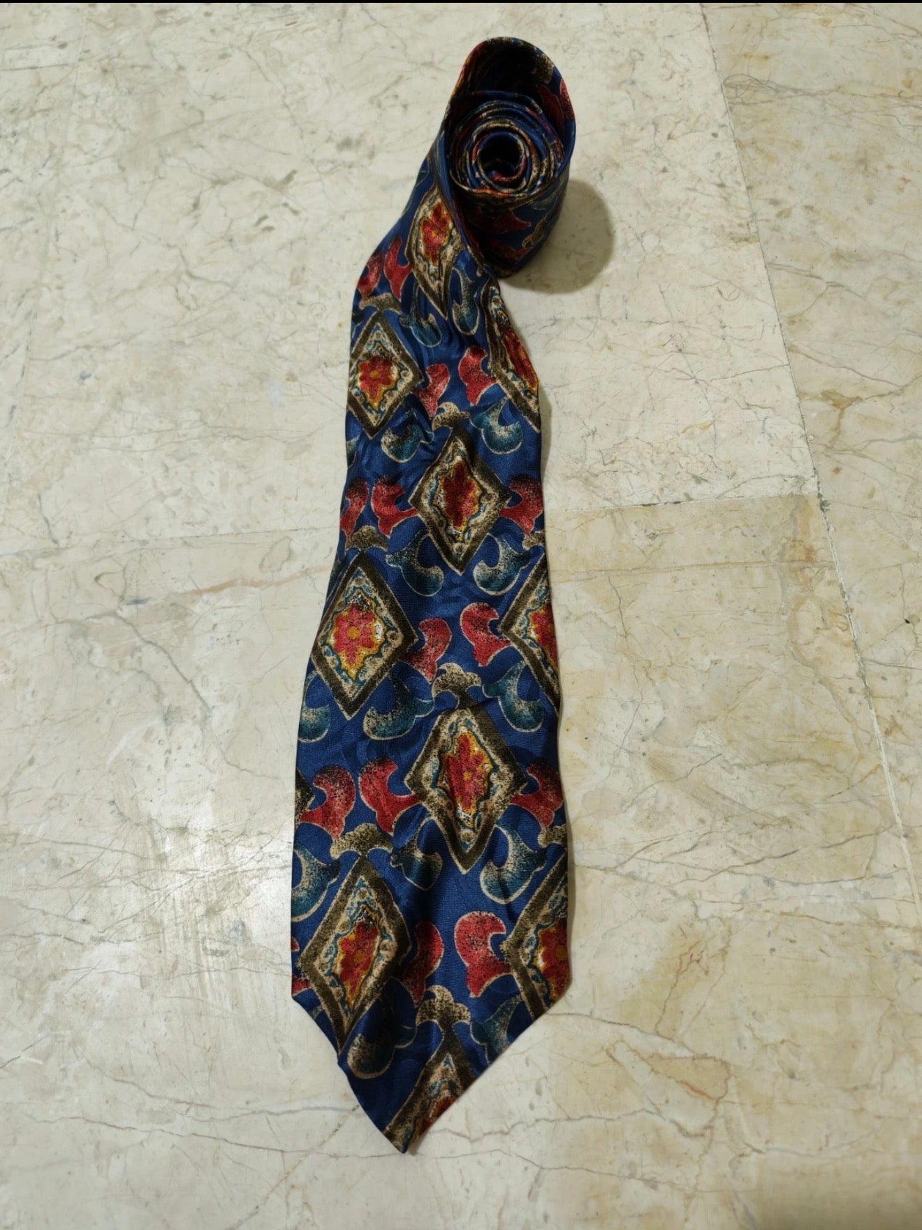 Vintage Brioni classic 100% all silk Retro luxury geometric neck tie