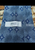 Vintage Armani Collezioni Cravatte 100% all silk luxury geometric gray neck tie