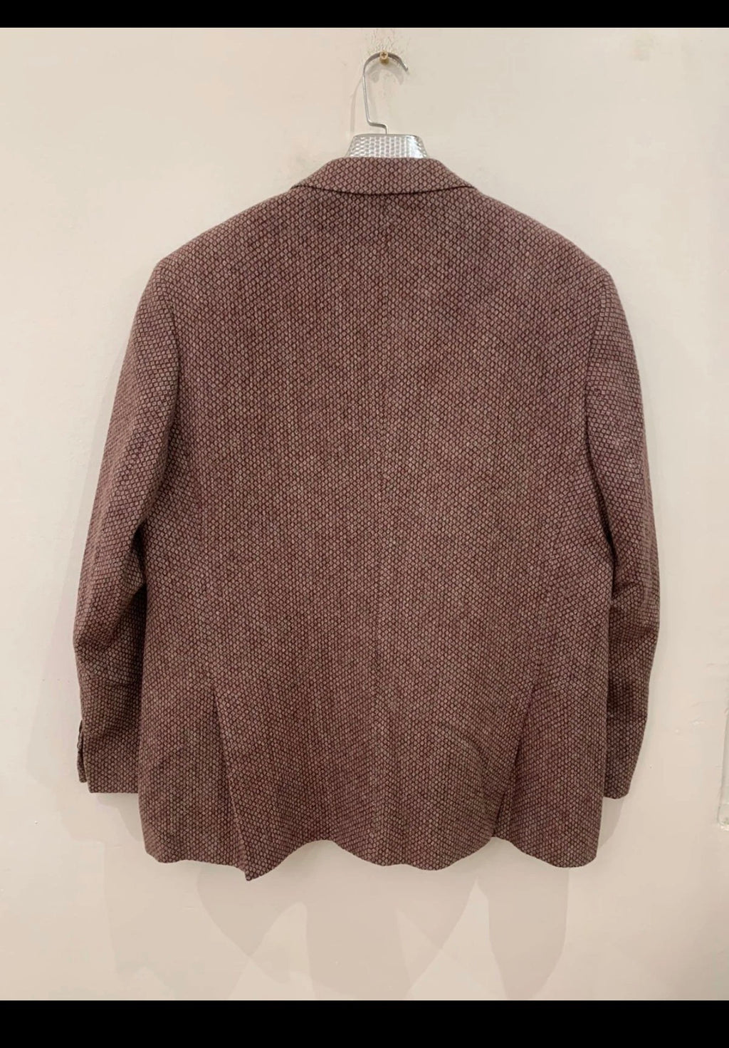 Classic pure wool camouflage burgundy unique jacket blazer 46R 46L XL
