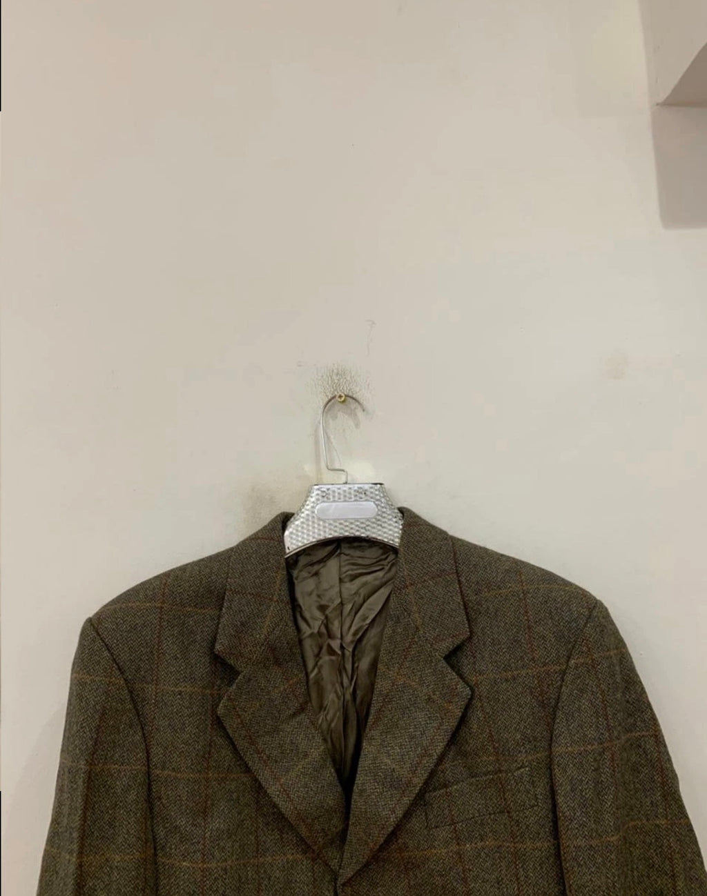 Vintage Daniel Hechter pure wool Tweed Windowpane hunting jacket blazer 40R