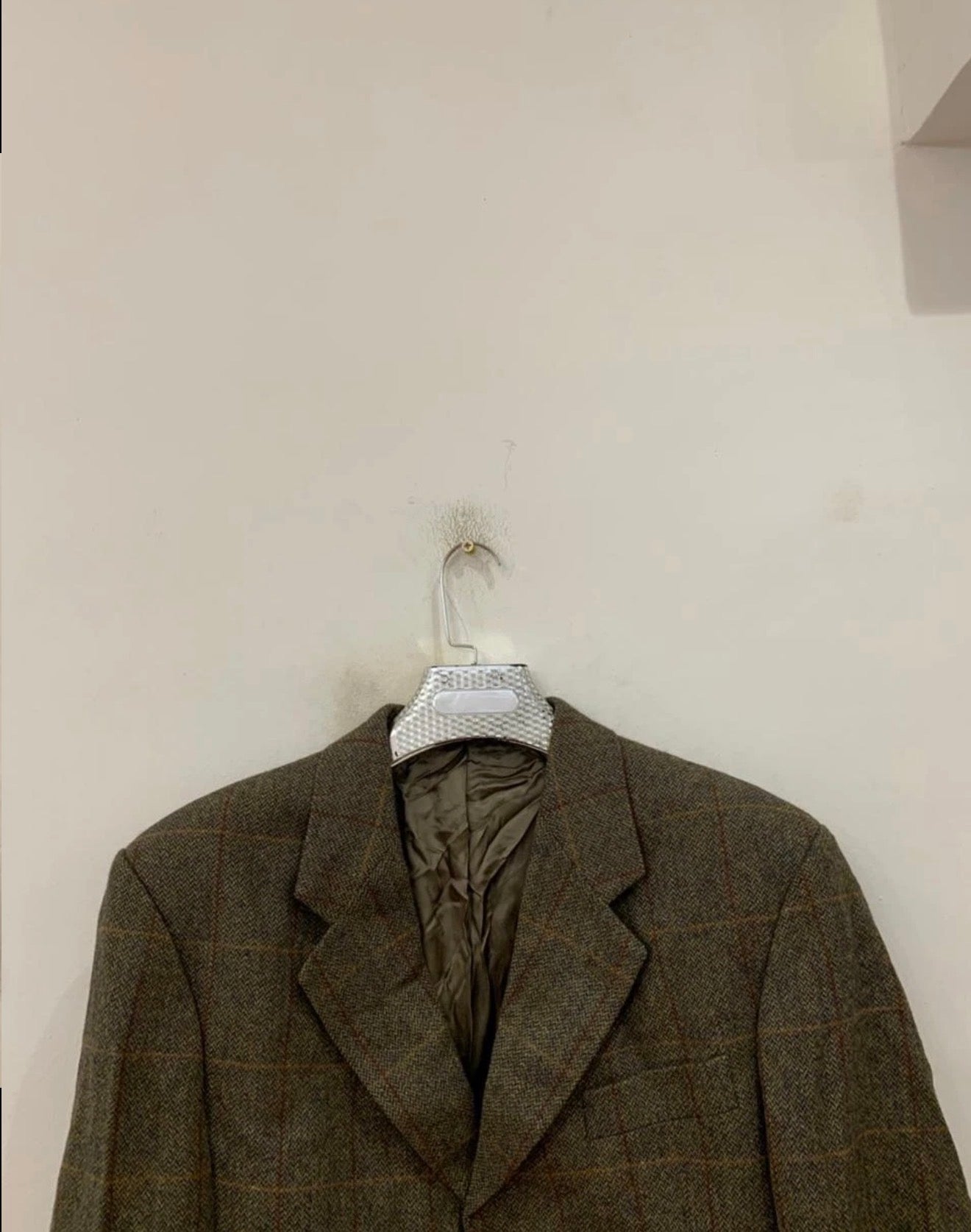 Vintage Daniel Hechter pure wool Tweed Windowpane hunting jacket blazer 40R