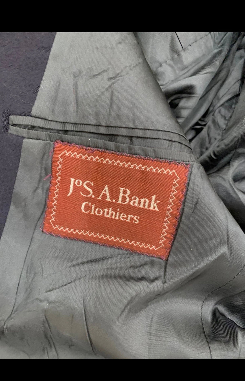 Vintage Jos. A Bank 100% pure cashmere classic navy jacket blazer 38R