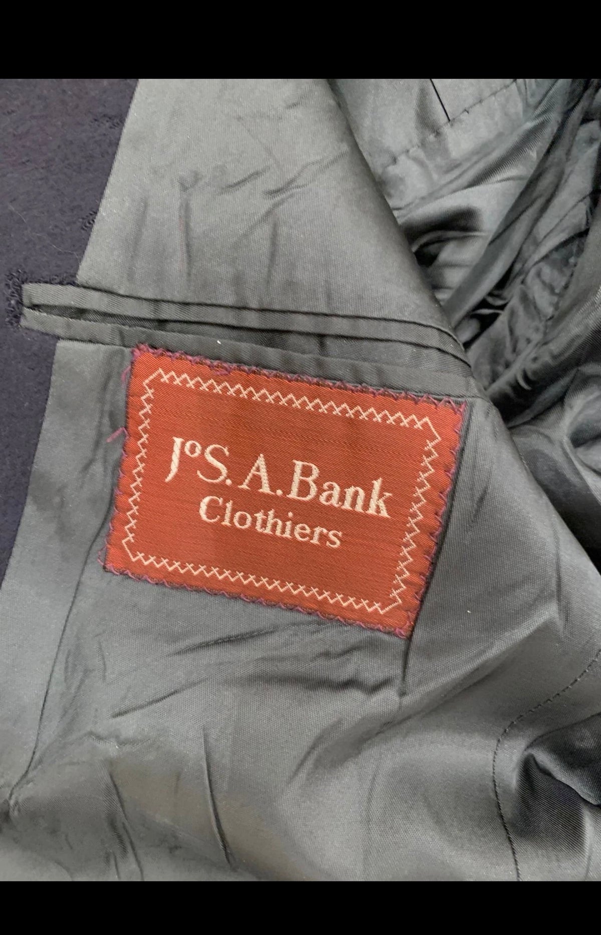 Vintage Jos. A Bank 100% pure cashmere classic navy jacket blazer 38R