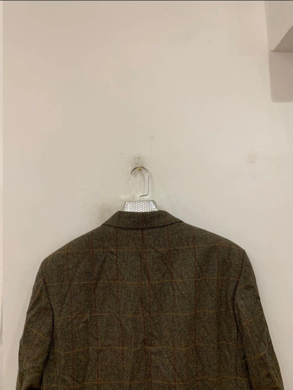 Vintage Daniel Hechter pure wool Tweed Windowpane hunting jacket blazer 40R