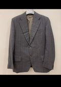 1970s Vintage all worsted wool glen check classic charcoal jacket blazer 40R