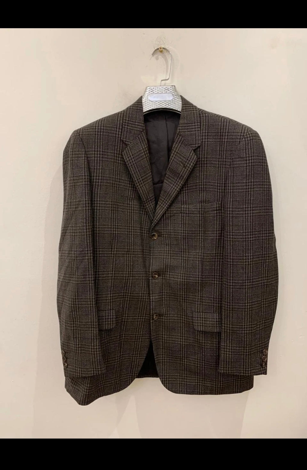 Vintage Chester Barrie all worsted wool classic glen check jacket blazer 40R