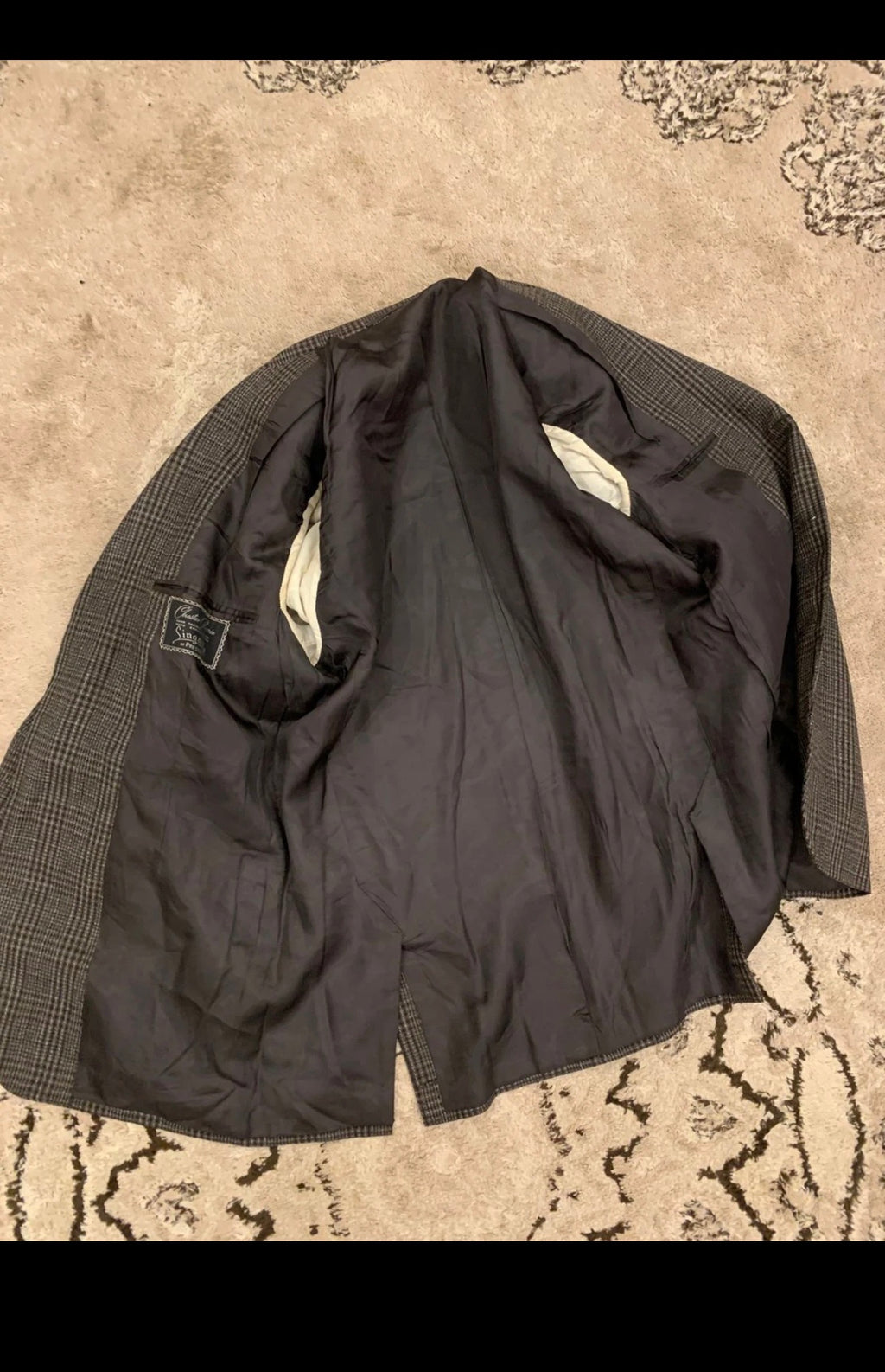 Vintage Chester Barrie all worsted wool classic glen check jacket blazer 40R