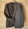 Vintage Westbury pure wool Windowpane charcoal hunting jacket blazer 38R