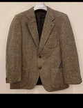 1970s Vintage pure wool handwoven tweed herringbone hunting jacket blazer 40R