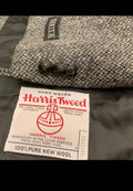 Vintage Harris Tweed handwoven pure wool charcoal hunting jacket blazer 46R XL