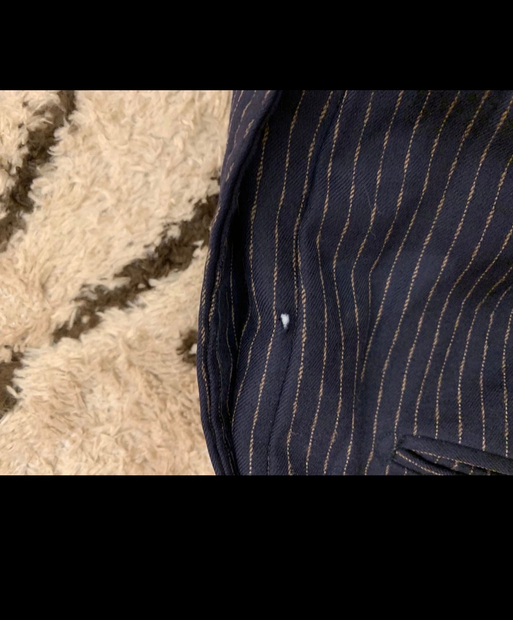 Vintage Sutoria wool cashmere pinstripe classic navy 2 button suit 38L 38R