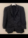 Vintage Aquascutum Superfine pure wool charcoal chalk stripes suit 38S