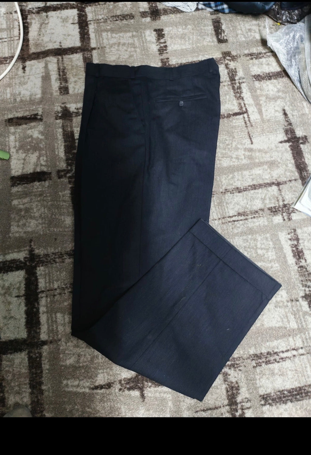 1970s vintage classic all worsted wool 3 piece charcoal 3 button suit 42R