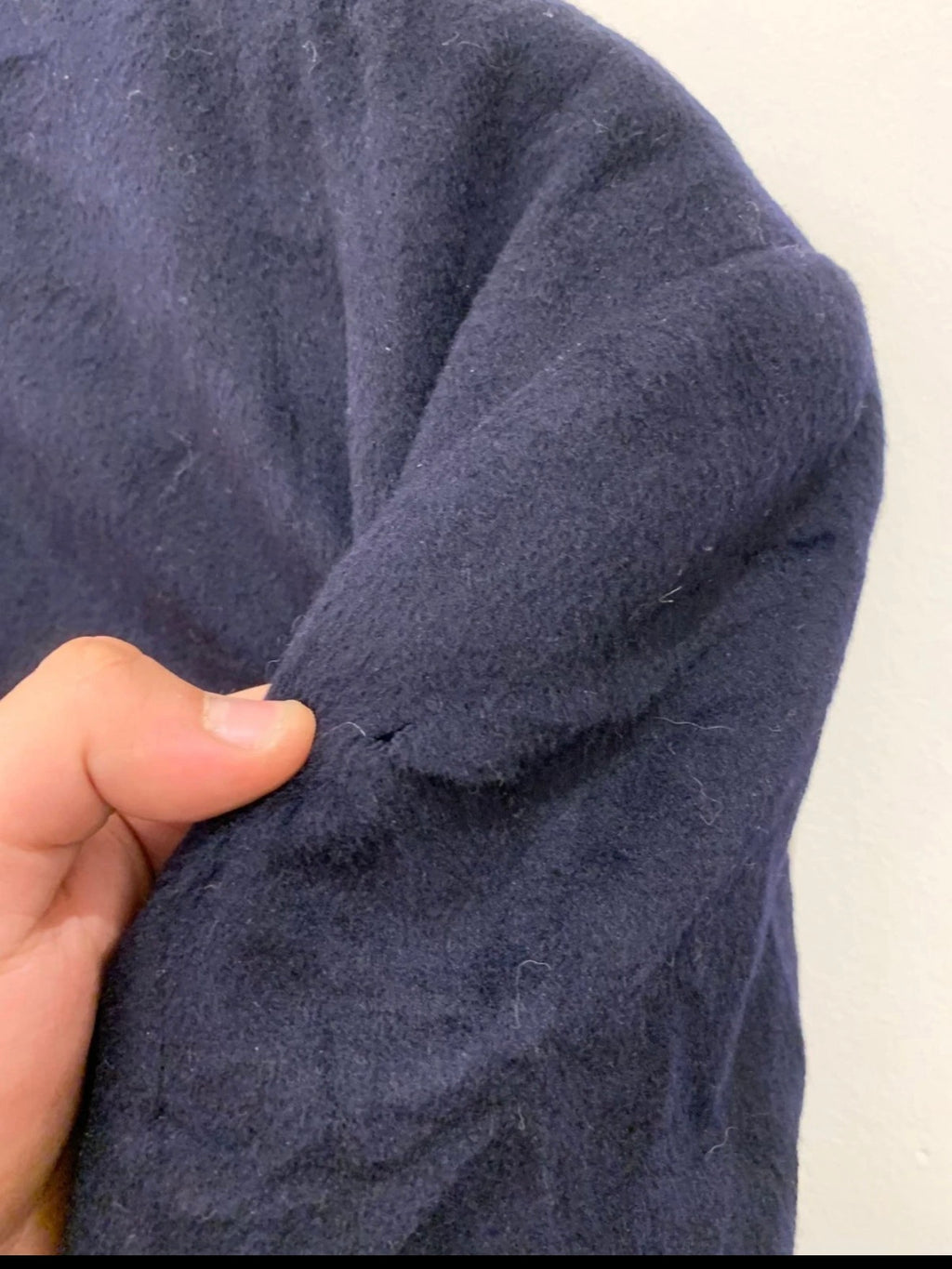 1950s Vintage wool cashmere double breasted gangster navy over coat 44R