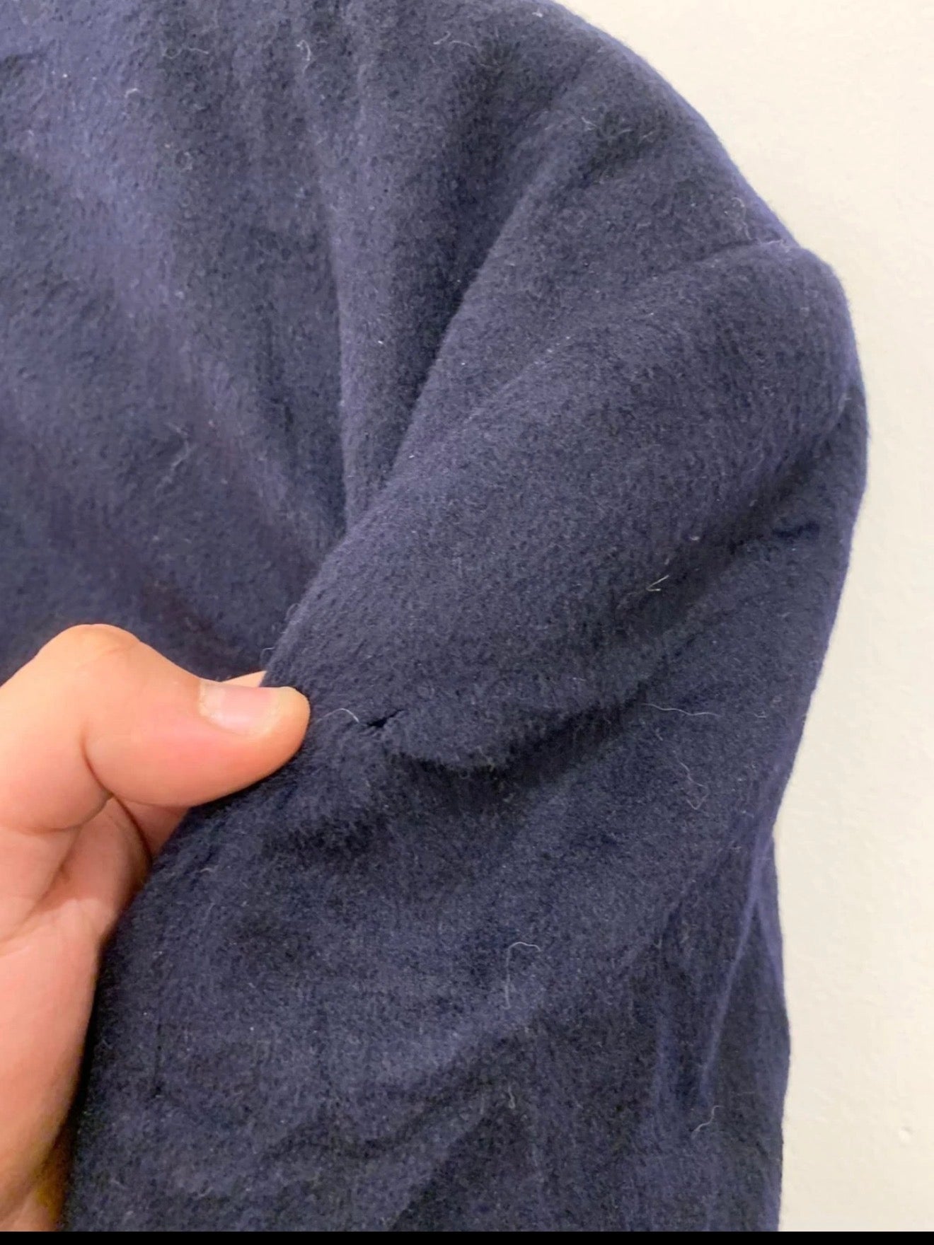 1950s Vintage wool cashmere double breasted gangster navy over coat 44R