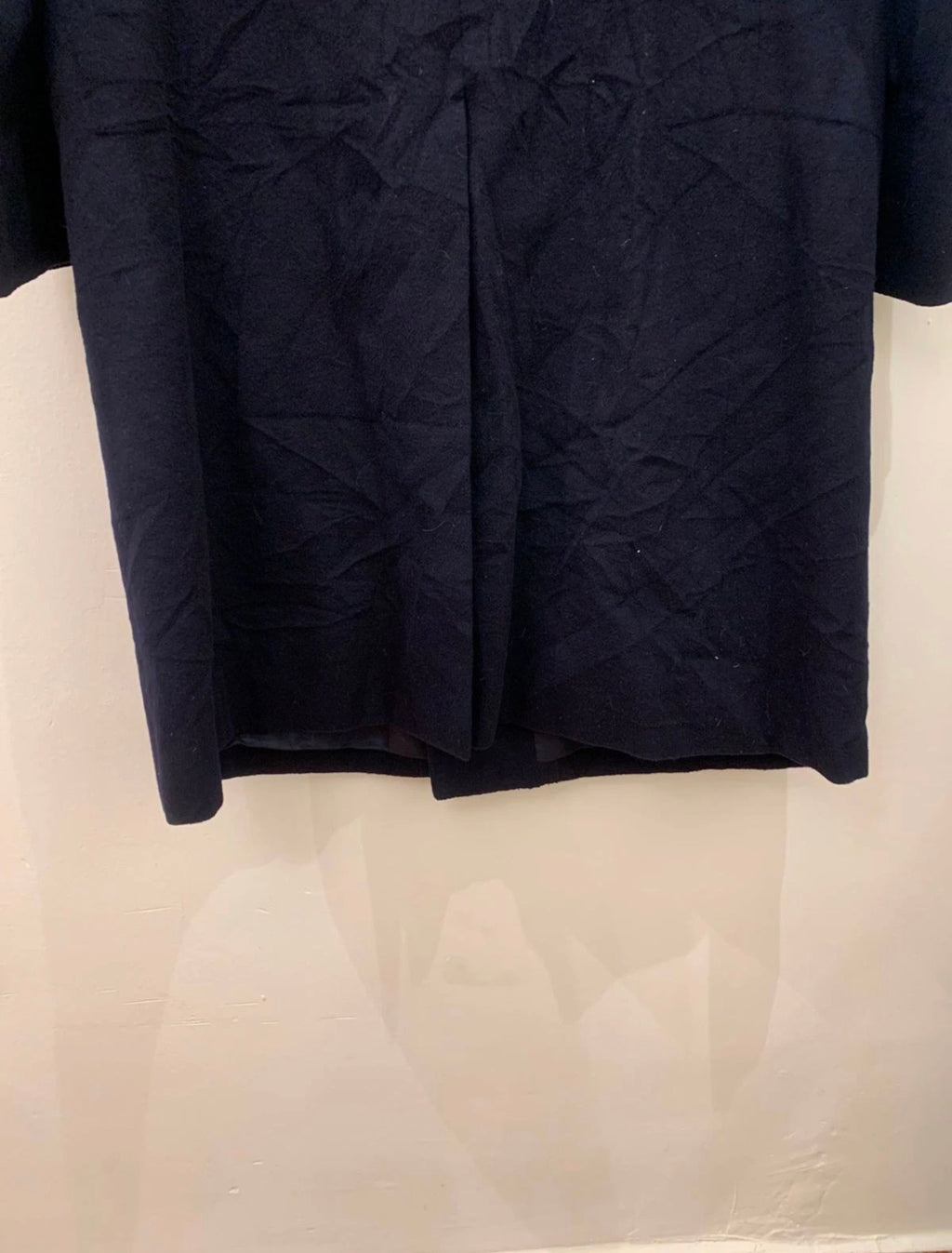 1950s Vintage wool cashmere double breasted gangster navy over coat 44R