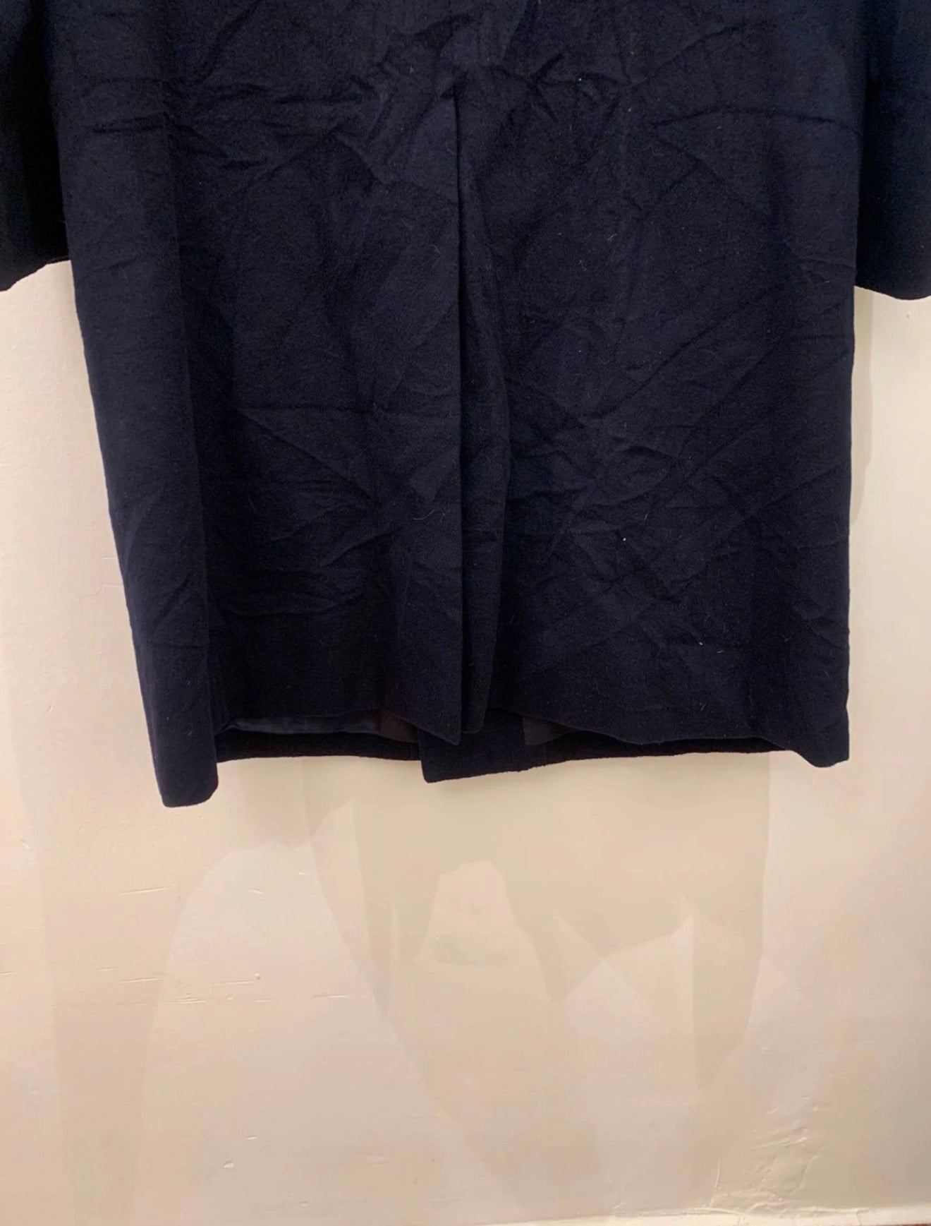 1950s Vintage wool cashmere double breasted gangster navy over coat 44R